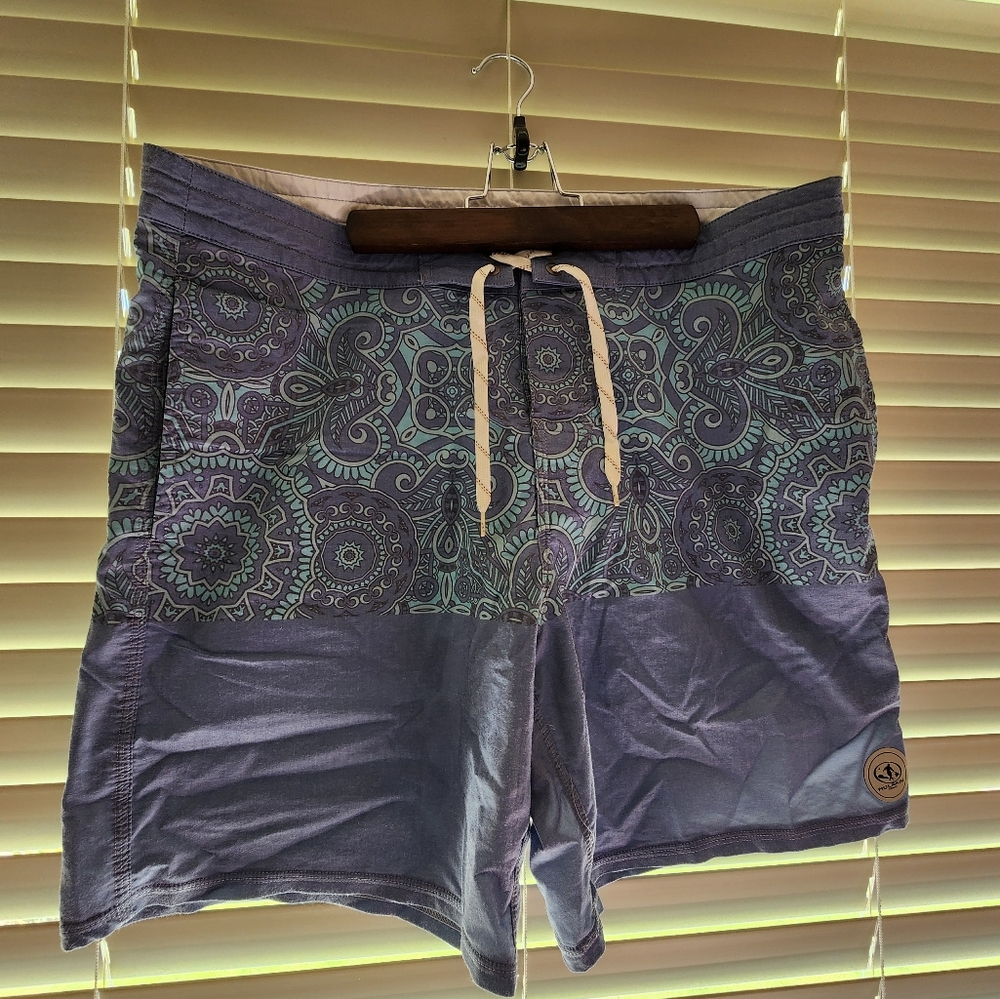 Hulakai Blue & Teal Surf Shorts - Size 33